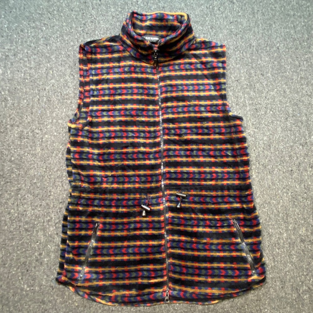 Black Diamond Fleece Vest Sz L Mens Multicolor Gorpcore Full Zip Made in USA